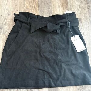 Abercrombie & Fitch Black Vegan Leather Skirt
